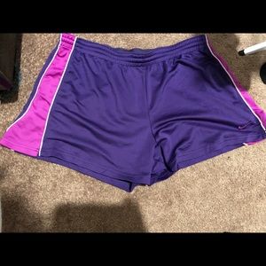 Purple Nike sport shorts
